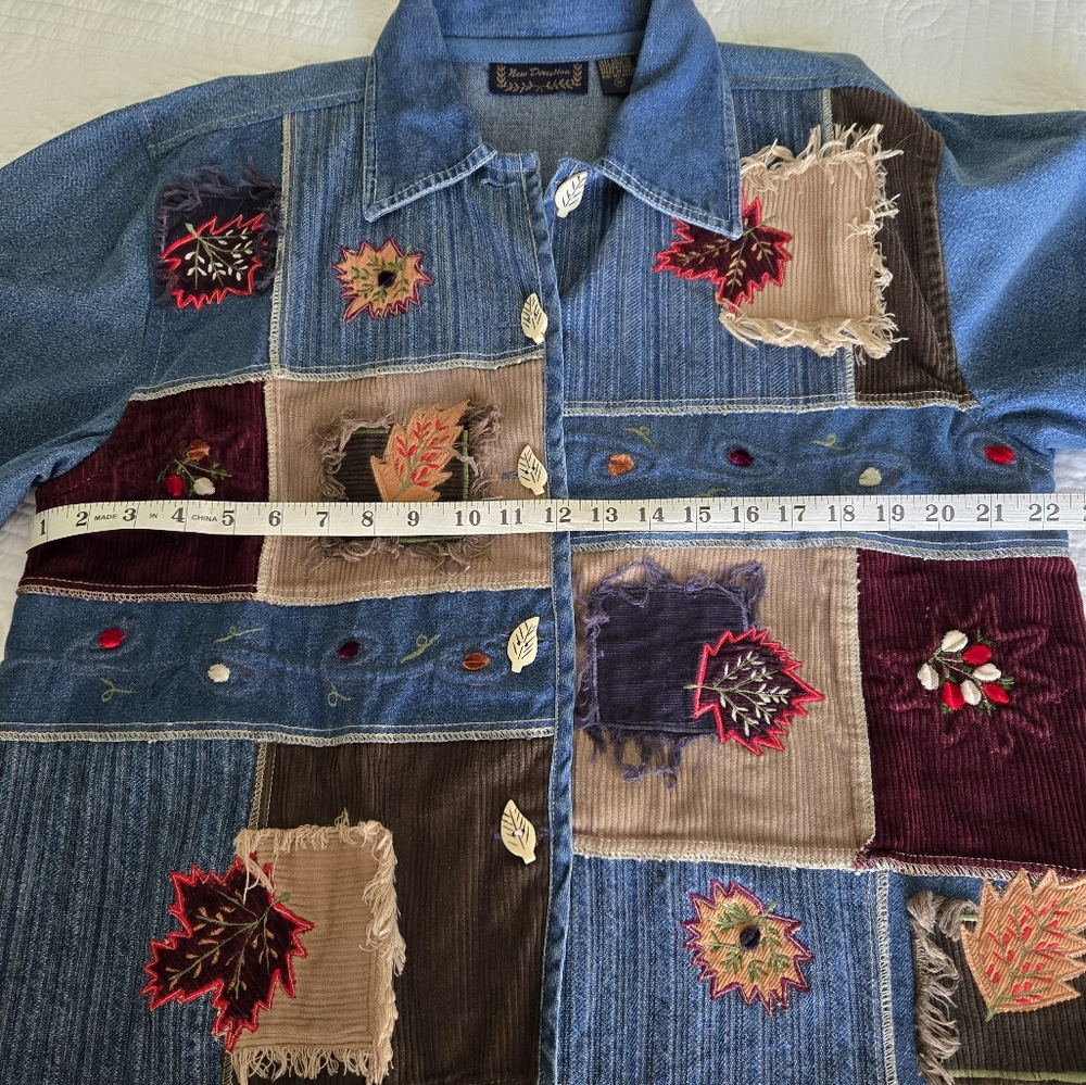 Fall Patchwork Denim Jacket - Picture 6 of 10